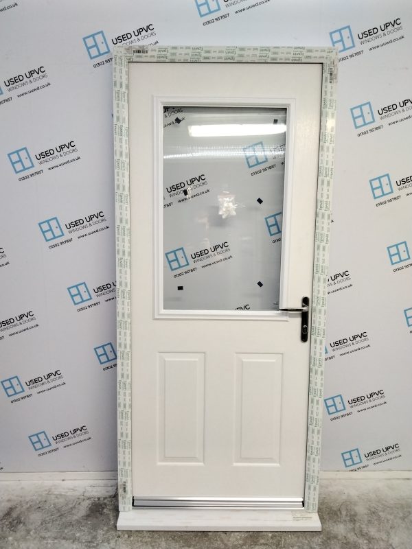 Brand New White Composite Back Door 935mm x 2105mm ND02