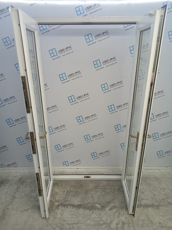 Used White Upvc French Doors (Outward Opening) 1200mm x 2135mm EA1 - Image 2