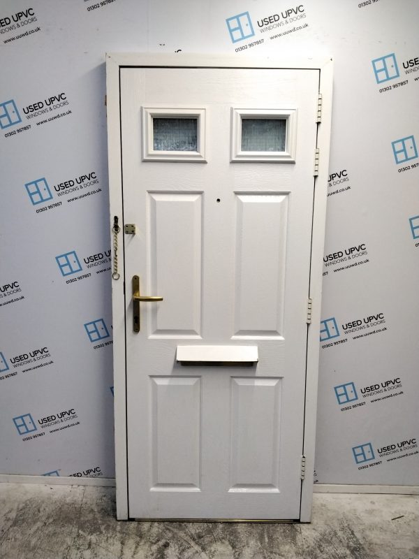 Used White Composite Front Door 870mm x 1960mm 0043 - Image 2