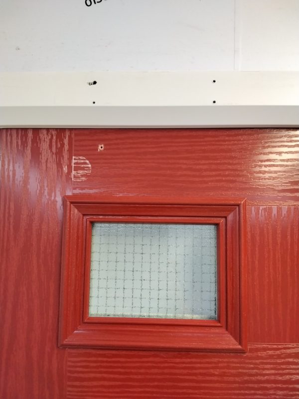 Used Red Composite Front Door 930mm x 2000mm 0206 - Image 6