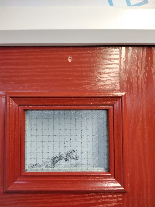 Used Red Composite Front Door 930mm x 2000mm 0206 - Image 7