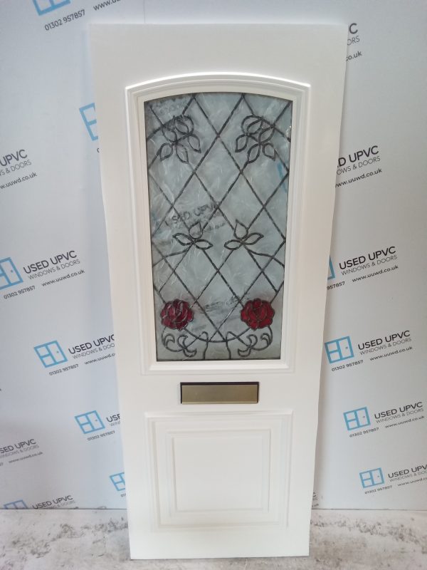 Used White Upvc Front Door Panel 687mm x 1809mm x 24mm 24UFDP007 - Image 2