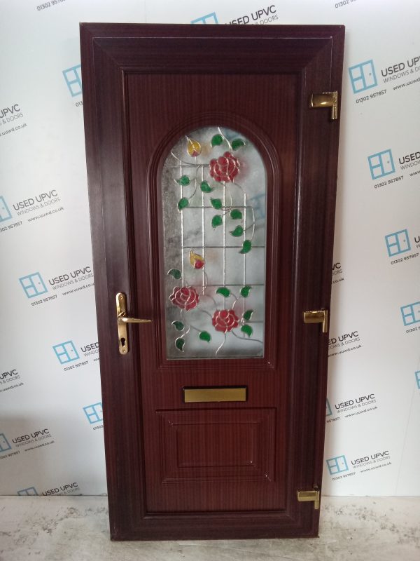 Used Woodgrain Upvc Front Door 910mm x 2050mm 0690 - Image 4