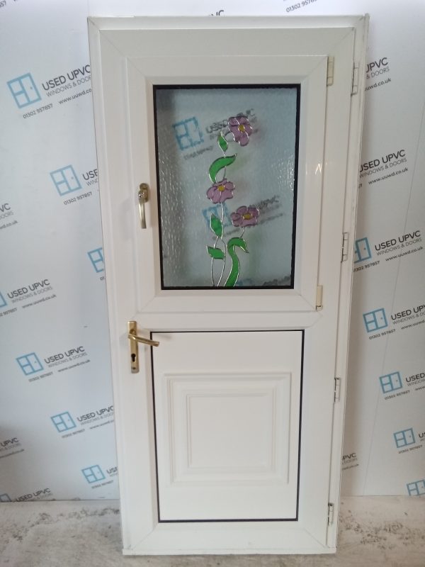 Used White Upvc stable Back Door 925mm x 2100mm C8D40 - Image 4