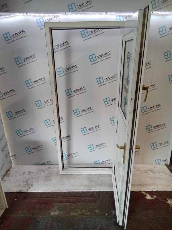 Used White Upvc stable Back Door 925mm x 2100mm C8D40 - Image 6
