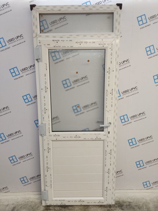 Brand New White Upvc Back Door And Toplight 900mm x 2285mm ND97 - Image 2