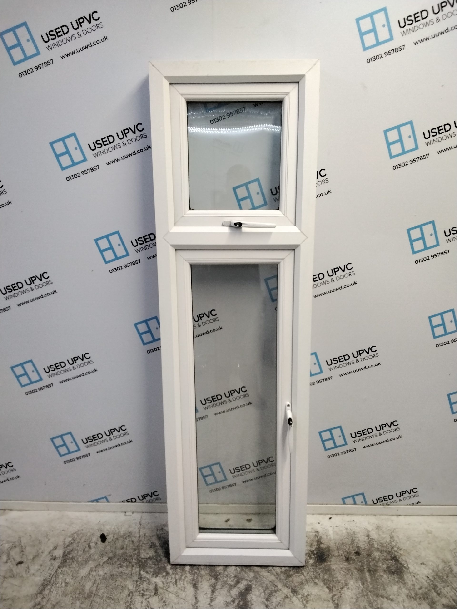 Used White Upvc Window 490mm x 1680mm W0022 | Used UPVC Windows & Doors