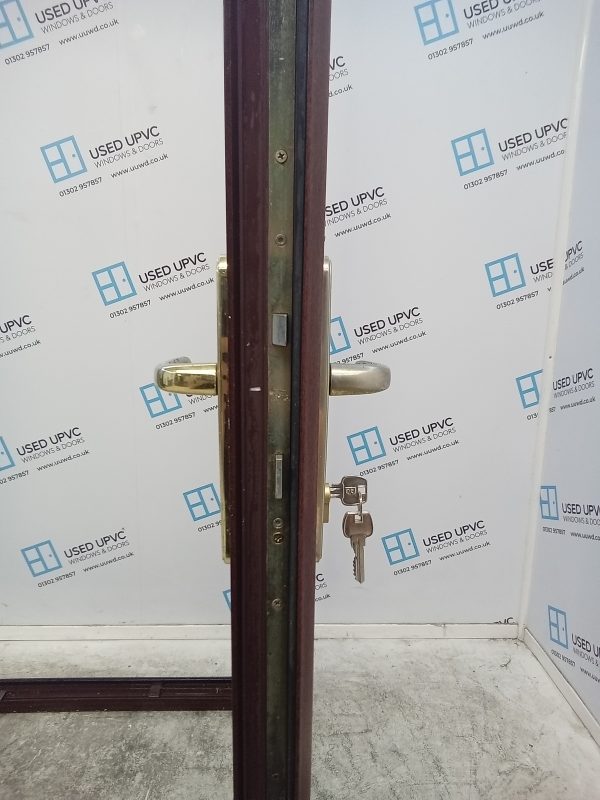 Used Woodgrain Upvc French Doors (Outwards Opening) 1660mm x 2145mm EA10 - Image 5