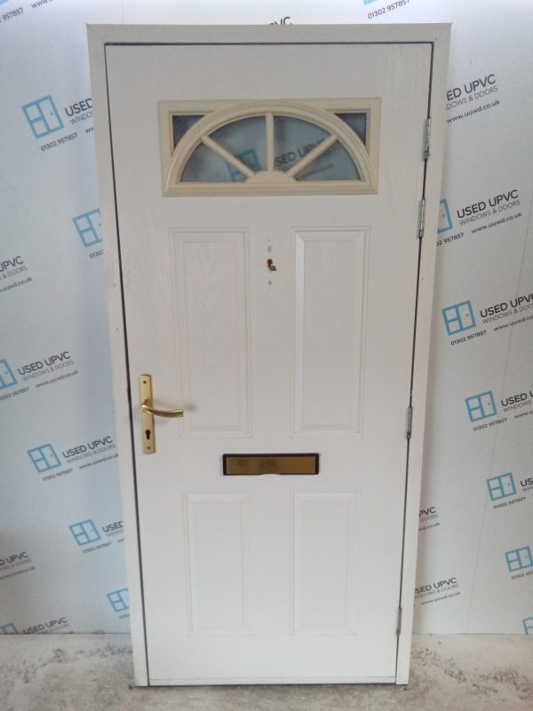 Used White Composite Front Door 960mm x 2090mm C9D26 - Image 4