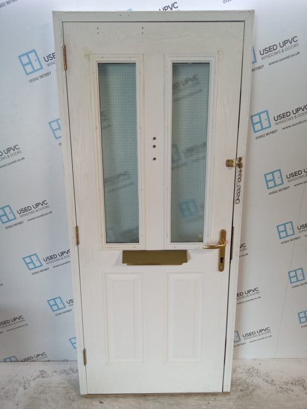 Used White Composite Front Door 905mm x 2080mm C9D28 - Image 4