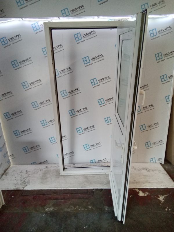 Used White Upvc stable Back Door 890mm x 2115mm (Reduce To 870mm) C9D31 - Image 6