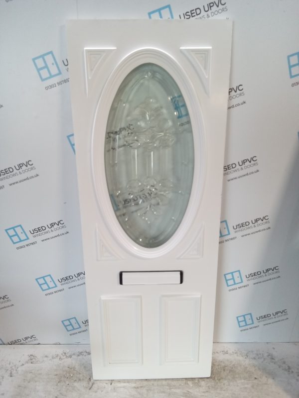 Used White Upvc Front Door Panel 643mm x 1741mm x 28mm UFDP0046 - Image 4