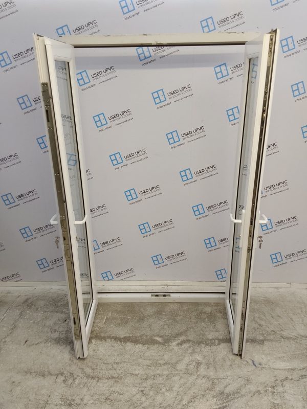 Used White Upvc French Doors 1250mm x 2035mm EA7 - Image 4