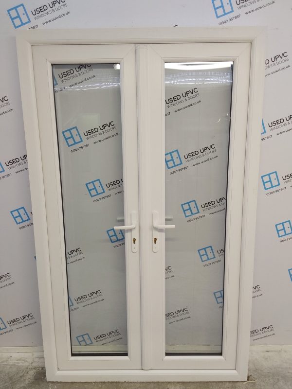 Used White Upvc French Doors 1250mm x 2035mm EA7 - Image 2