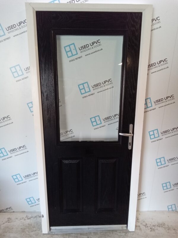 Used Black Composite Back Door 940mm x 2050mm 0030 - Image 3