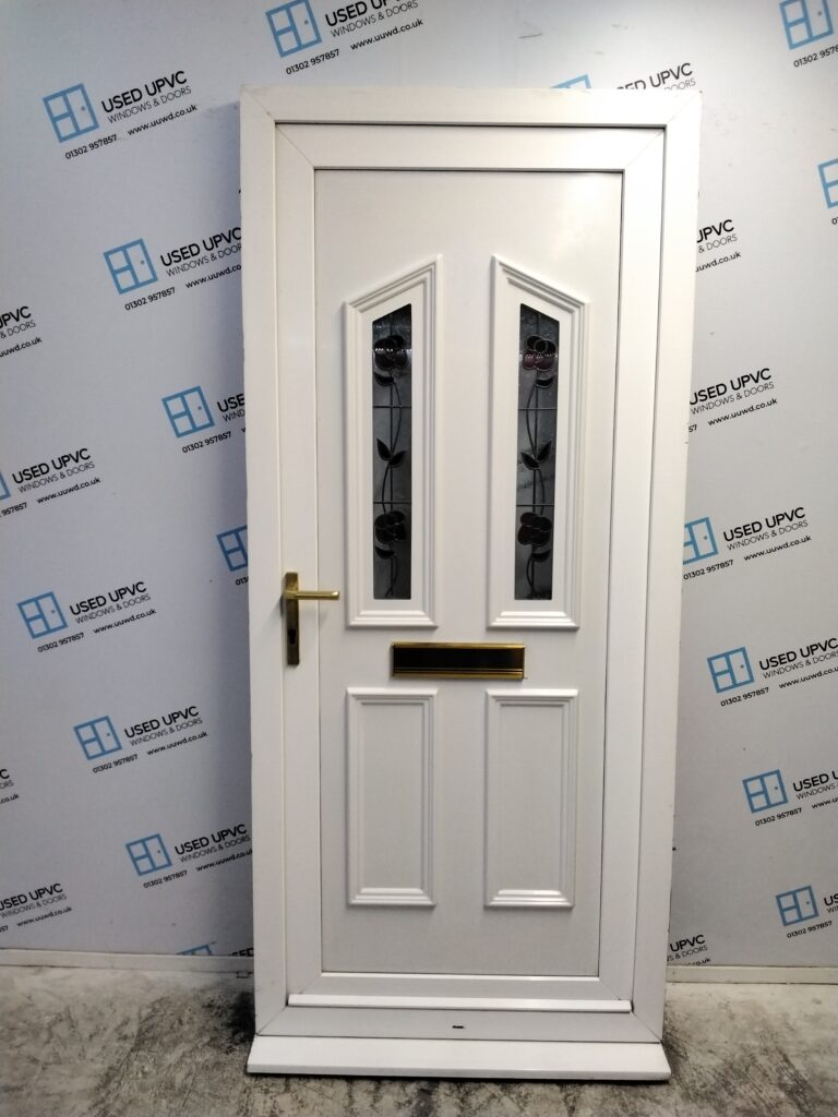 Used White Upvc Front Door 930mm X 2090mm 0222 | Used UPVC Windows & Doors