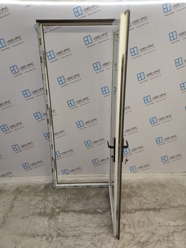 Brand New Ex-display Anthracite Grey Upvc Full Glass Caravan Door (outwards opening) 835mm x 2130mm ND95 - Image 3