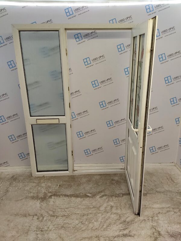 Used White Upvc Front Door And Side Panel 1480mm x 2090mm DS054 - Image 3