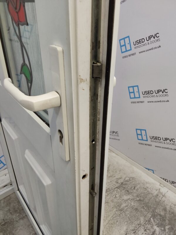Used White Upvc Front Door And Side Panel 1480mm x 2090mm DS054 - Image 6