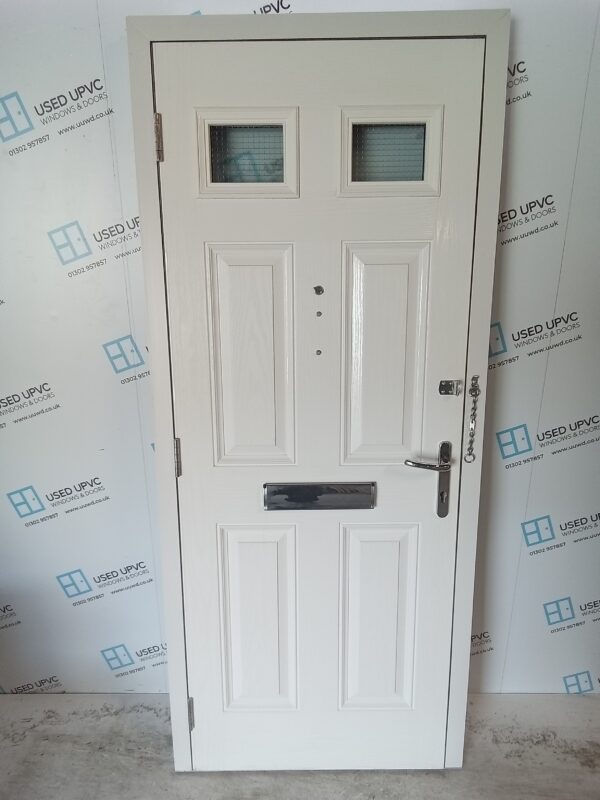 Used Black Composite Front Door 885mm wide x 2080mm high 0266 - Image 3