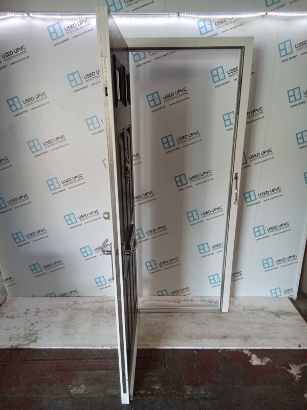 Used Black Composite Front Door 885mm wide x 2080mm high 0266 - Image 4