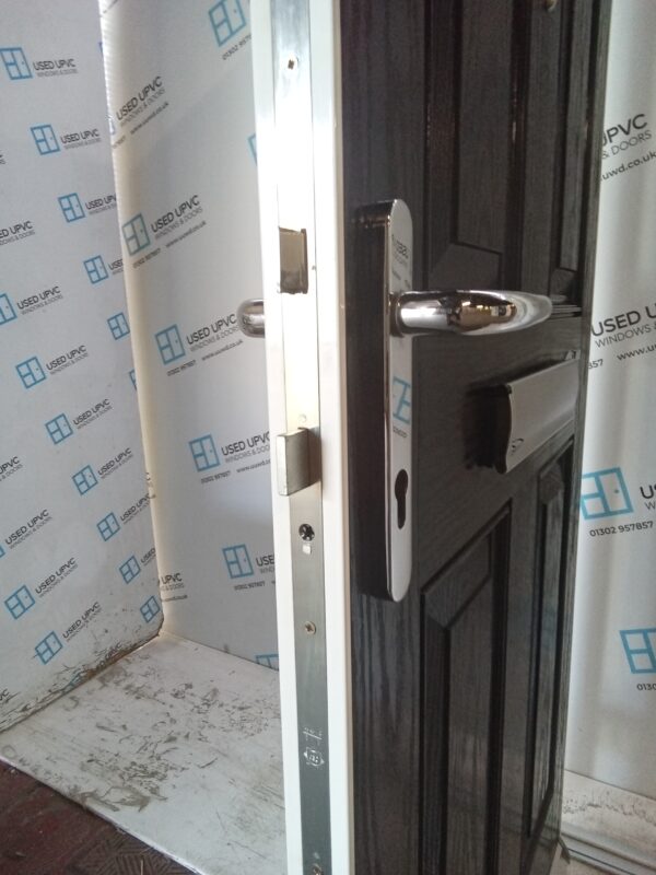 Used Black Composite Front Door 885mm wide x 2080mm high 0266 - Image 6