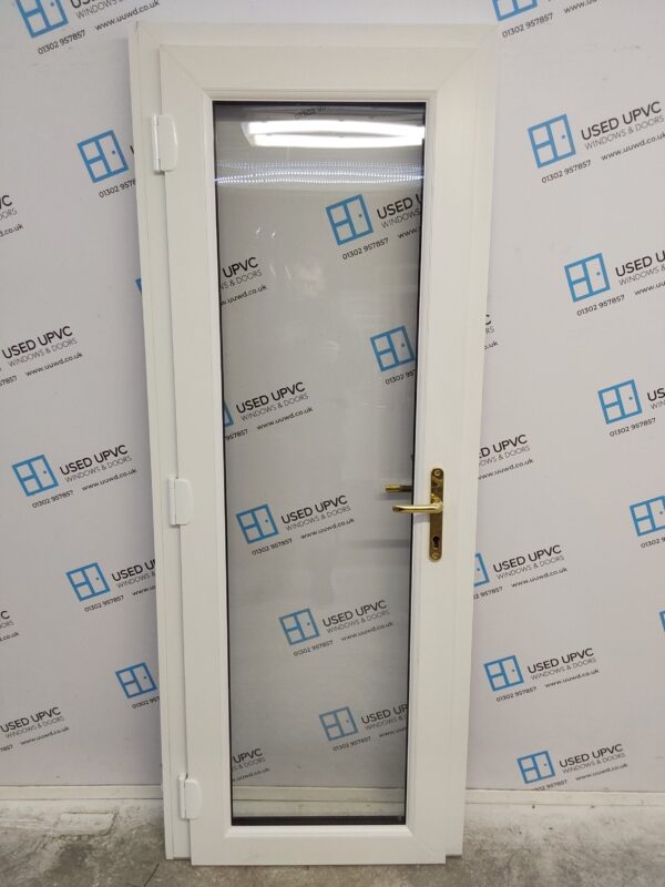 Used Black Upvc Full Glass Back Door 800mm x 2070mm (reduce to 780mm) 0794 - Image 2