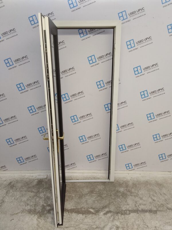 Used Black Upvc Full Glass Back Door 800mm x 2070mm (reduce to 780mm) 0794 - Image 3