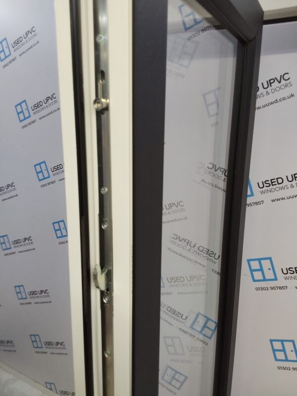 Used Black Upvc Full Glass Back Door 800mm x 2070mm (reduce to 780mm) 0794 - Image 5