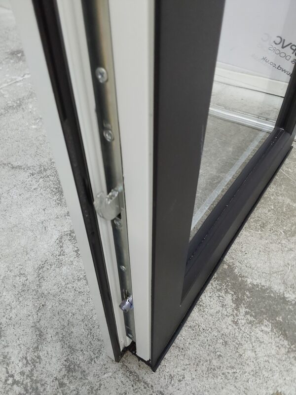 Used Black Upvc Full Glass Back Door 800mm x 2070mm (reduce to 780mm) 0794 - Image 7