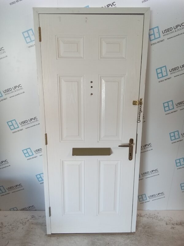 Used White Composite Front Door 905mm x 2070mm C8D11 - Image 3
