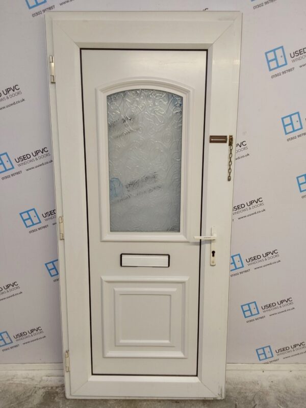 Used White Upvc Front Door 910mm x 2040mm C8D73 - Image 2