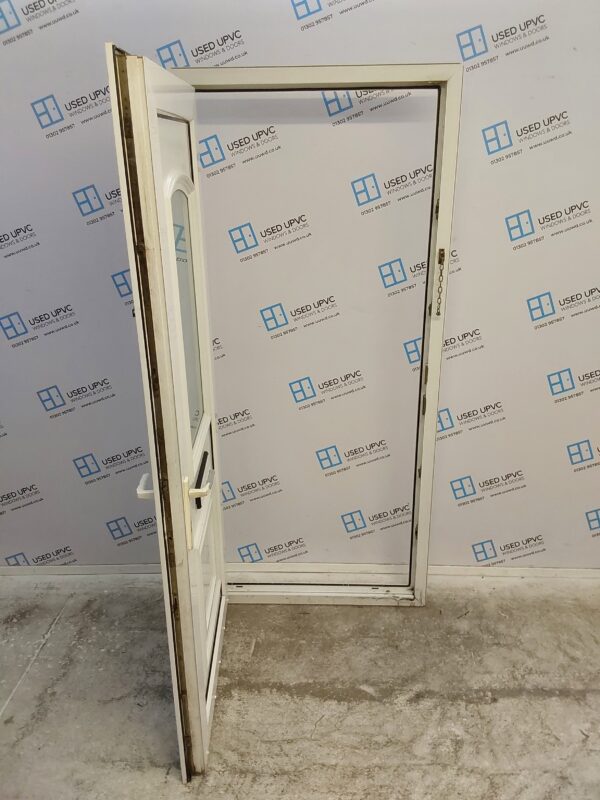 Used White Upvc Front Door 910mm x 2040mm C8D73 - Image 3