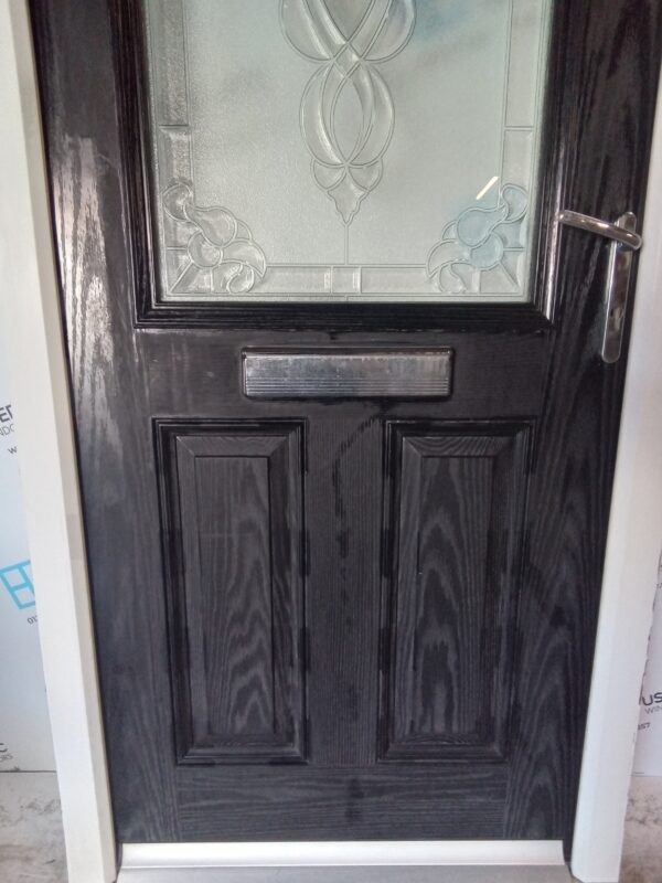 Used Black Composite Front Door 950mm x 2115mm C8D45 - Image 3