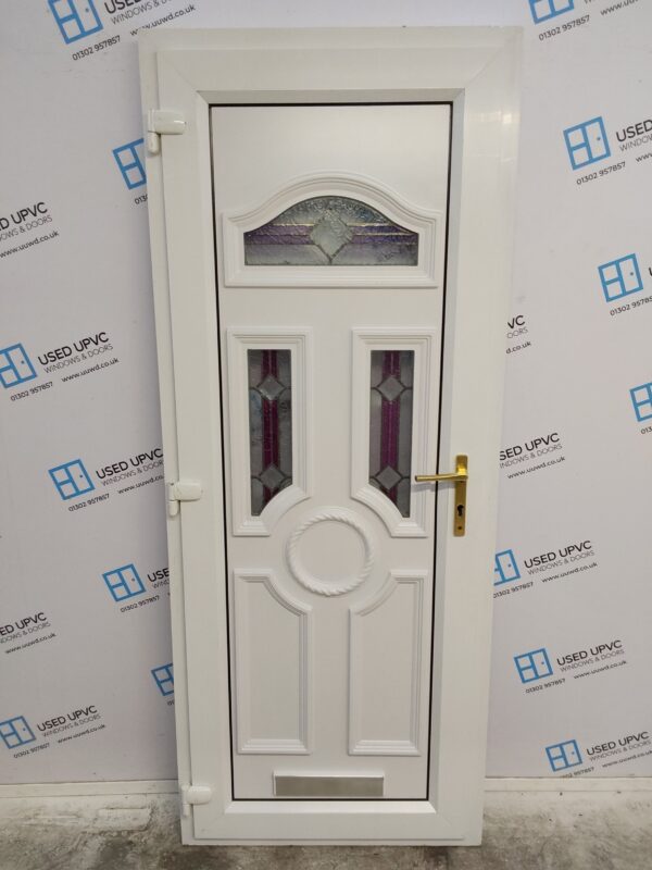 Used White Upvc Front Door 830mm x 2070mm C9D08 - Image 2