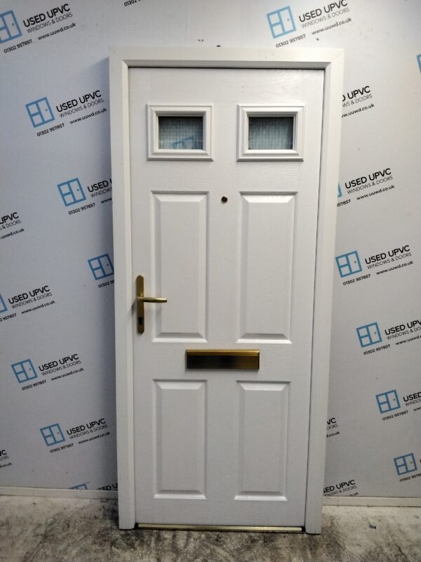 Used White Composite Front Door 870mm x 1960mm C1064