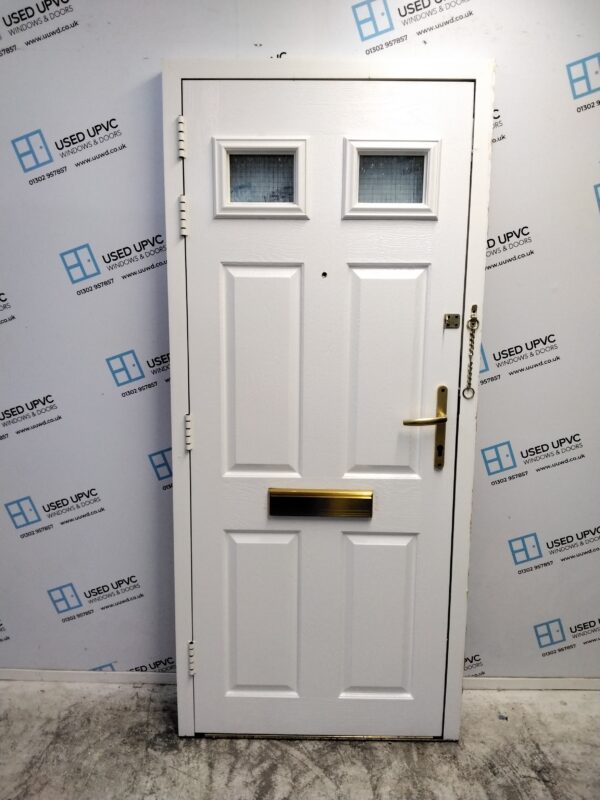 Used White Composite Front Door 870mm x 1960mm C1064 - Image 2