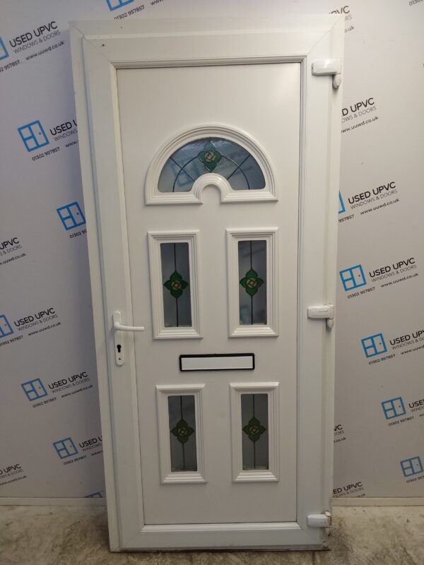 Used White Upvc Front Door 955mm x 2120mm C6050 - Image 2