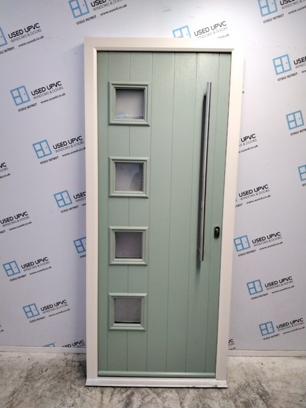 Used Chartwell Green Composite Front Door 880mm x 2050mm 0697
