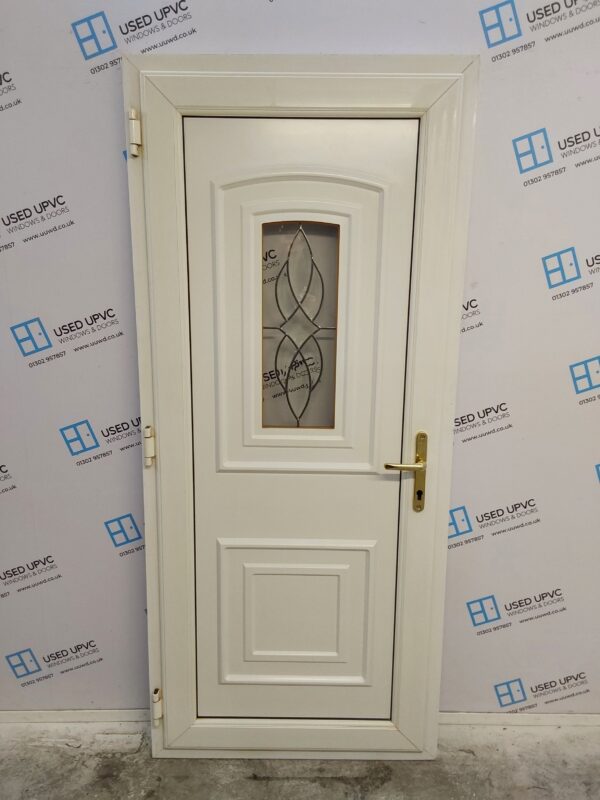 Used White Upvc Back Door 905mm x 2060mm C9D13 - Image 2