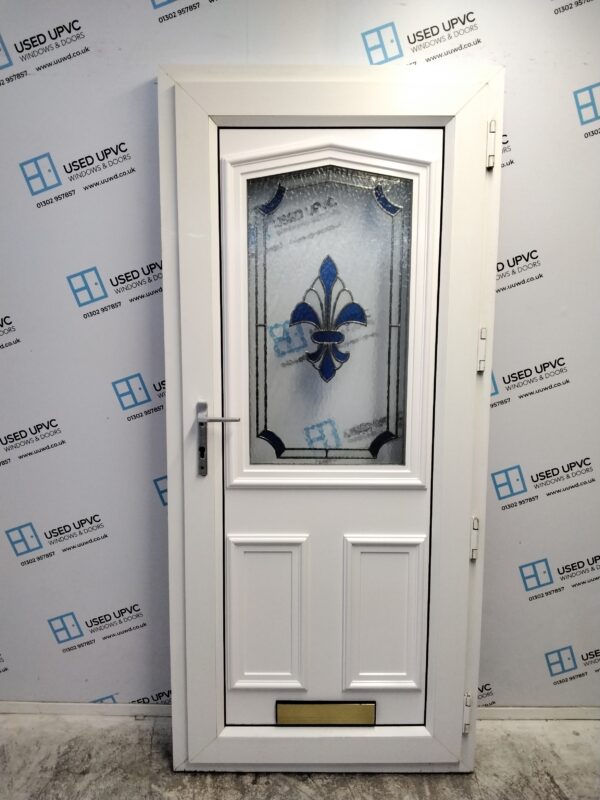 Used White Upvc Front Door 905mm x 2010mm 0155 - Image 2