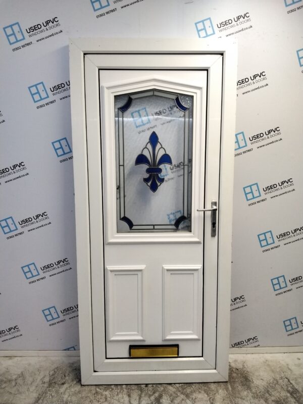 Used White Upvc Front Door 905mm x 2010mm 0155