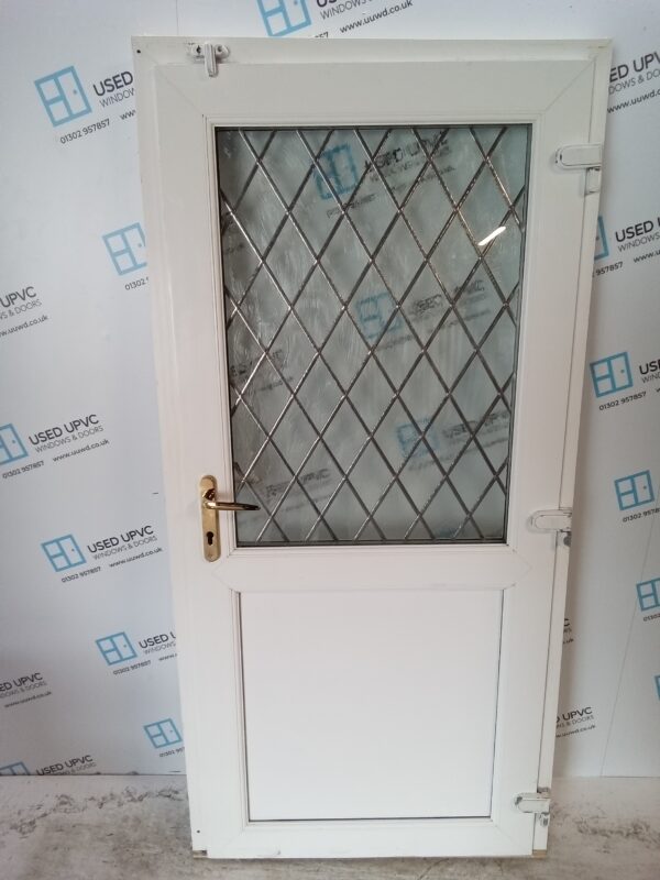 Used White Upvc Back Door 960mm x 1985mm 0150 - Image 5