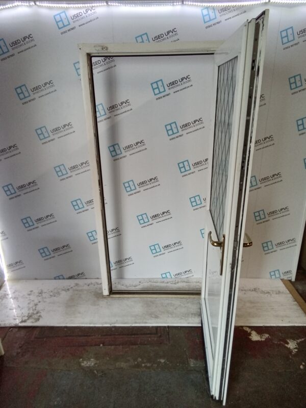 Used White Upvc Back Door 960mm x 1985mm 0150 - Image 6
