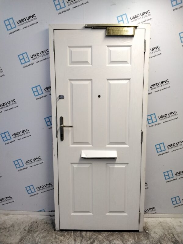 Used White Composite Front Door 910mm x 2030mm C6018 - Image 2