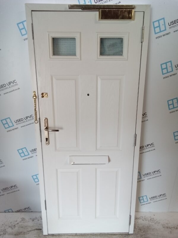 Used White Composite Front Door 900mm x 2025mm C6058 - Image 4