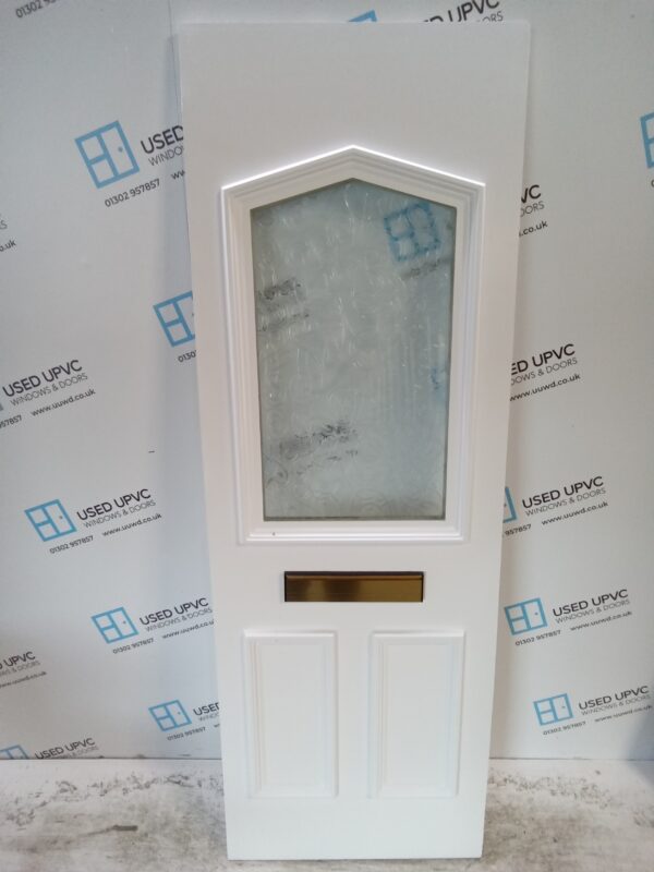 Used White Upvc Front Door Panel 606mm x 1775mm x 28mm UFDP0047 - Image 4