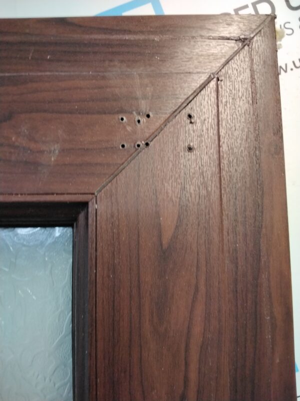 Used Rosewood Upvc Back Door 810mm x 2070mm C9D61 - Image 7