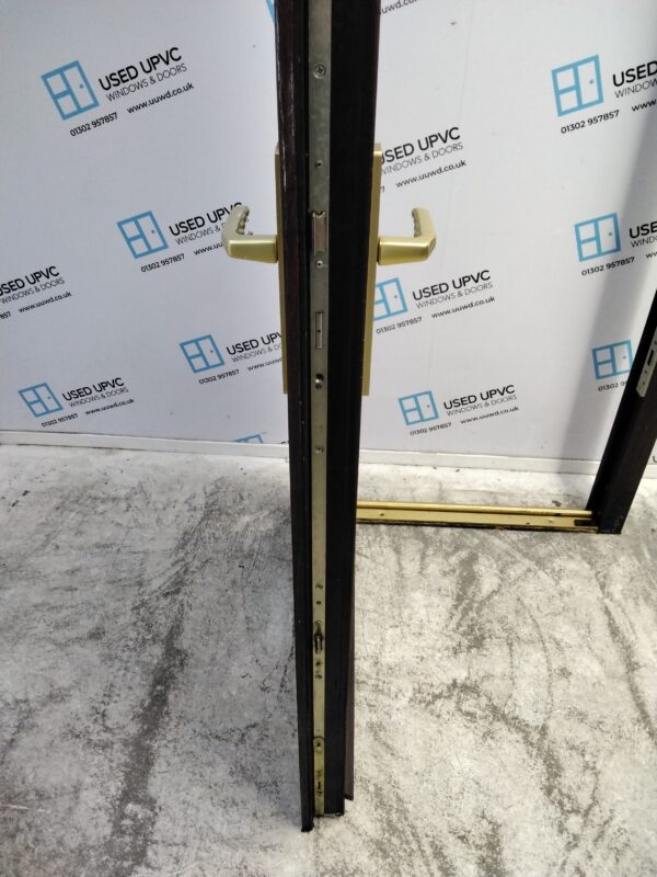 Used Rosewood Upvc Back Door 810mm x 2070mm C9D61 - Image 5