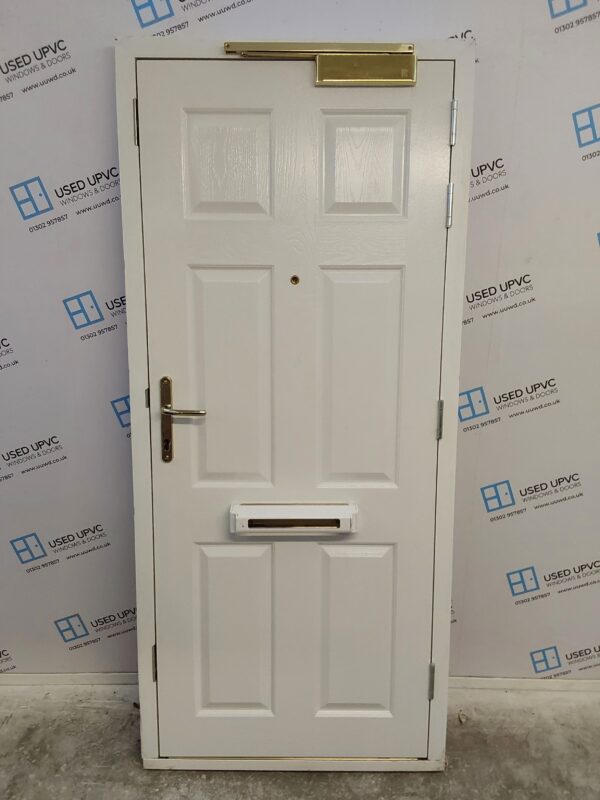 Used White Composite Front Door 900mm x 2030mm C9D67 - Image 2